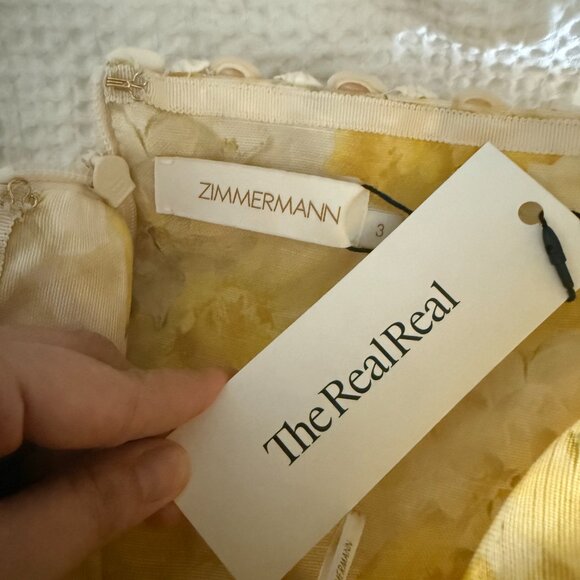 Zimmermann Dress - Wonderland Strapless Shell-Trimmed Gown - Picture 3 of 4